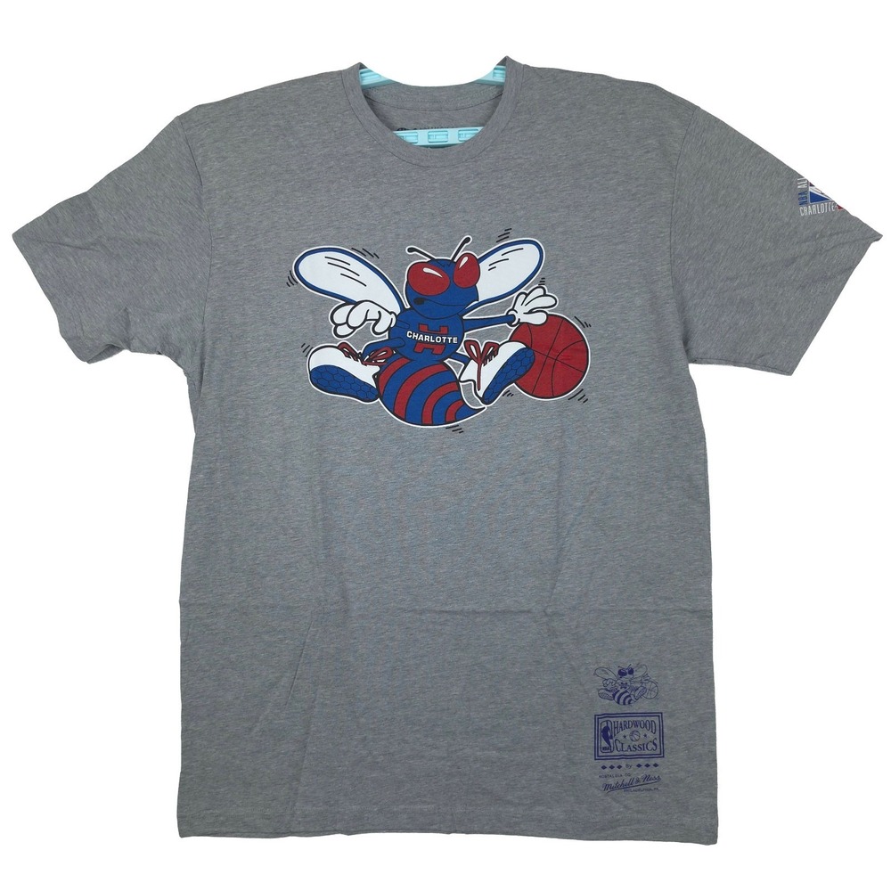 Charlotte Hornets Mitchell & Ness NBA Large Shirt Teal Maroon Colorway Logo NWT